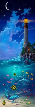 海中の常夜灯 Oil Paintings